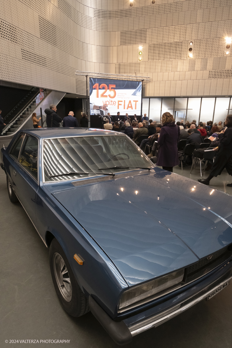 _DSF9566.jpg - Turin. Turin. On the occasion of the 125th anniversary of the foundation of FIAT, the MAUTO - National Automobile Museum presents the exhibition 125 TIMES FIAT. Modernity through the FIAT imagination that traces the long and fascinating history of the Turin car factory. A moment of the exhibition presentation ceremony