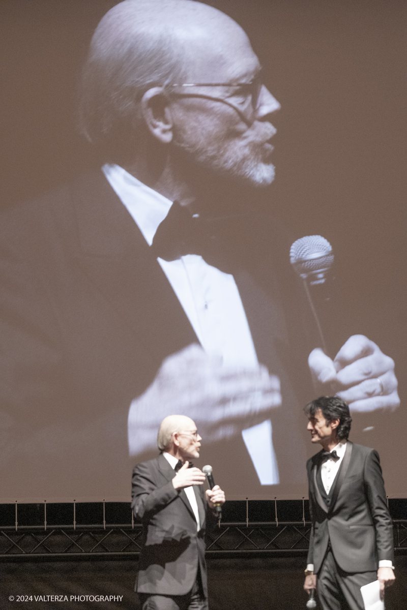 _DSF4924.jpg - TURIN, ITALY - NOVEMBER 22: Ron Howard, Giulio Bove,  attend the 42nd Torino Film Festival 2024 Opening Ceremony and receives the Stella della Mole award