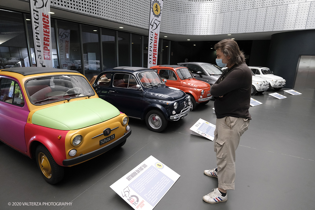 _DSF5085.jpg - 18/06/2020.Torino.  Il MAUTO dedica la prima mostra post lockdown alla mitica Fiat 500. Nella foto visita alla mostra