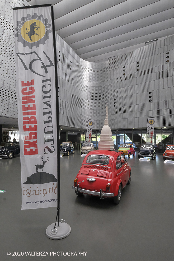 _DSF5140.jpg - 18/06/2020.Torino.  Il MAUTO dedica la prima mostra post lockdown alla mitica Fiat 500. Nella foto la cosiddetta "piazza del MAUTO" sede della mostra