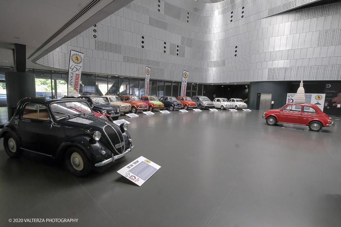 _DSF5162.jpg - 18/06/2020.Torino.  Il MAUTO dedica la prima mostra post lockdown alla mitica Fiat 500. Nella foto la cosiddetta "piazza del MAUTO" sede della mostra