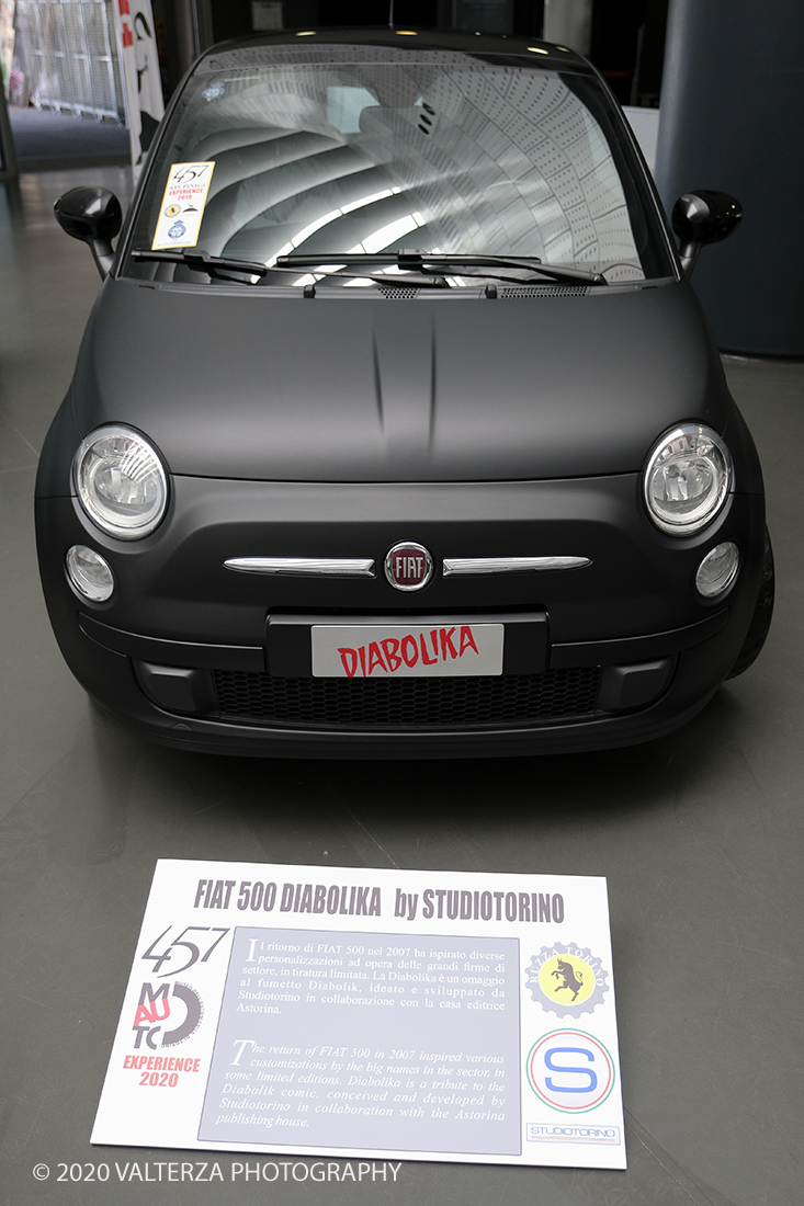 _DSF8055.jpg - 18/06/2020.Torino.  Il MAUTO dedica la prima mostra post lockdown alla mitica Fiat 500. Nella foto la Fiat 500 Diabolika by StutioTorino