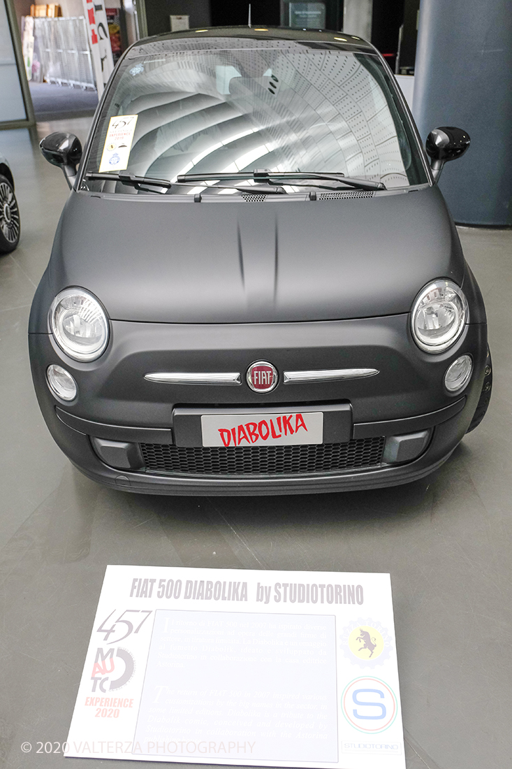 _DSF8089.jpg - 18/06/2020.Torino.  Il MAUTO dedica la prima mostra post lockdown alla mitica Fiat 500. Nella foto la Fiat 500 Diabolika by StudioTorino