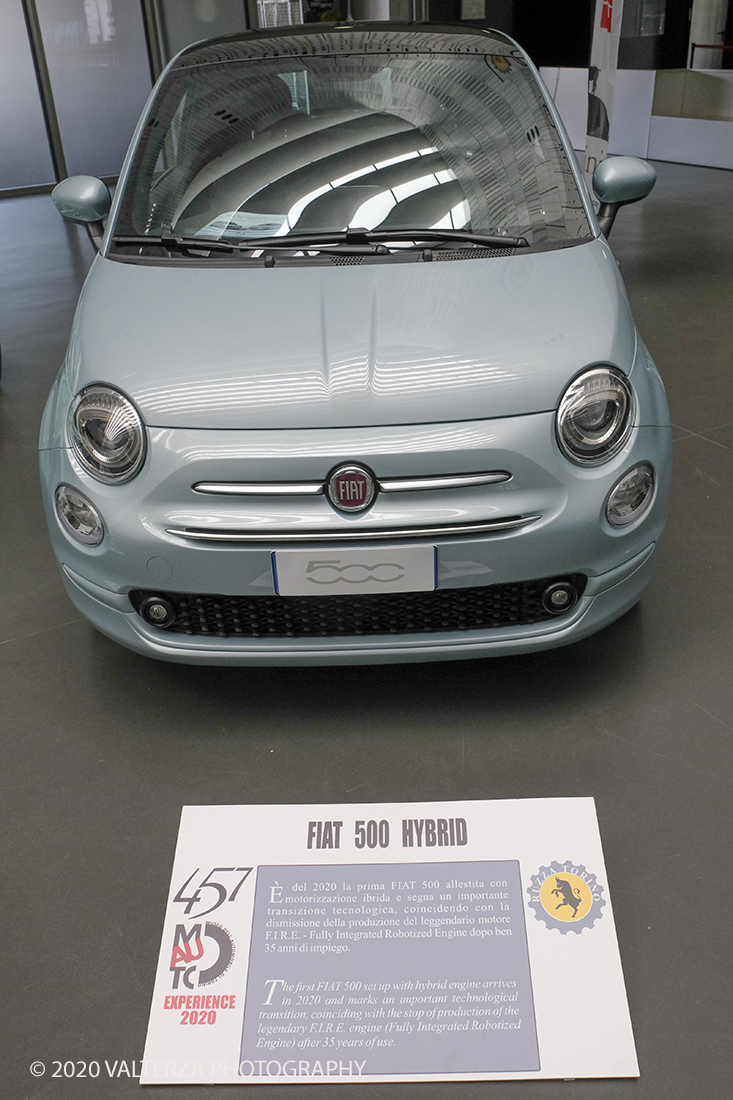 _DSF8091.jpg - 18/06/2020.Torino.  Il MAUTO dedica la prima mostra post lockdown alla mitica Fiat 500. Nella foto la fiat 500 Hybrid