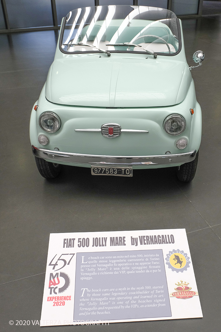 _DSF8095.jpg - 18/06/2020.Torino.  Il MAUTO dedica la prima mostra post lockdown alla mitica Fiat 500. Nella foto la Fiat 500 Jolly Mare by Vernagallo