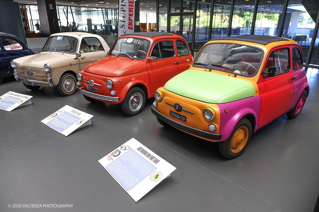 _DSF8130.jpg - 18/06/2020.Torino.  Il MAUTO dedica la prima mostra post lockdown alla mitica Fiat 500. Nella foto la cosiddetta "piazza del MAUTO" sede della mostra