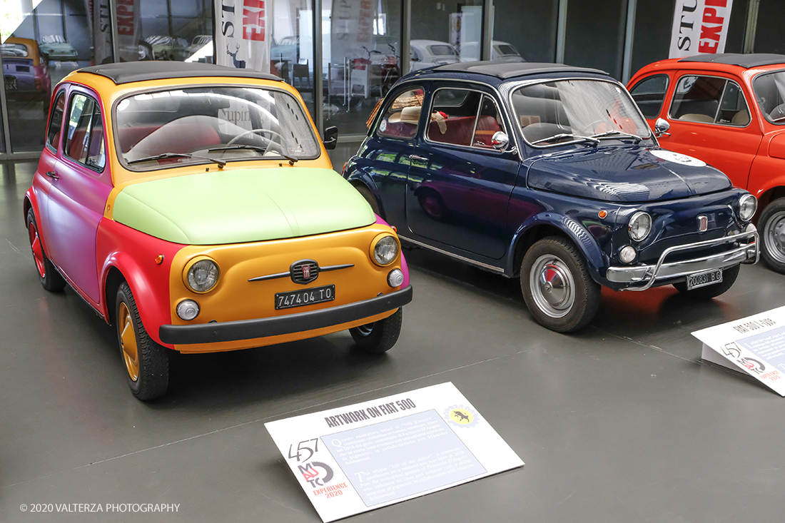 _DSF8173.jpg - 18/06/2020.Torino.  Il MAUTO dedica a prima mostra post lockdown alla mitica Fiat 500. Nella foto esemplari in mostra nella cosiddetta "piazza del MAUTO"