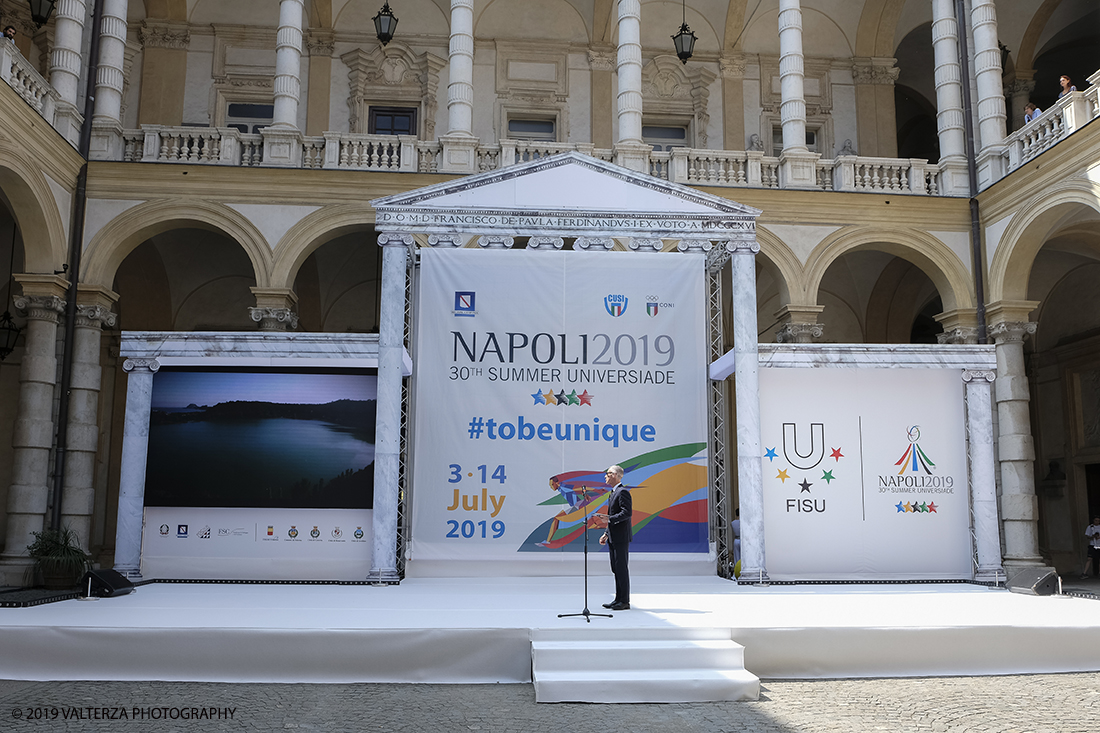 _DSF5993.jpg - 4/06/2019.Torino, Cerimonia di accensione della fiaccola del sapere della 30esima Universiade Estiva Napoli 2019. Nella foto un momento iniziale della prsentazione del progetto