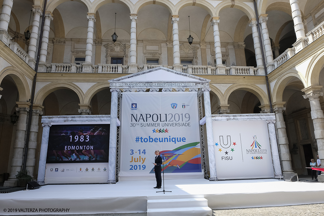 _DSF6018.jpg - 4/06/2019.Torino, Cerimonia di accensione della fiaccola del sapere della 30esima Universiade Estiva Napoli 2019. Nella foto un momento iniziale della prsentazione del progetto