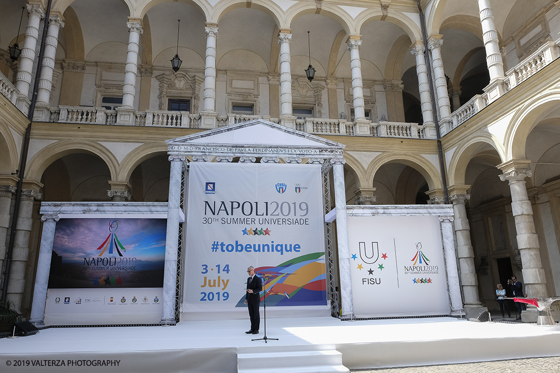 _DSF6023.jpg - 4/06/2019.Torino, Cerimonia di accensione della fiaccola del sapere della 30esima Universiade Estiva Napoli 2019. Nella foto un momento iniziale della prsentazione del progetto