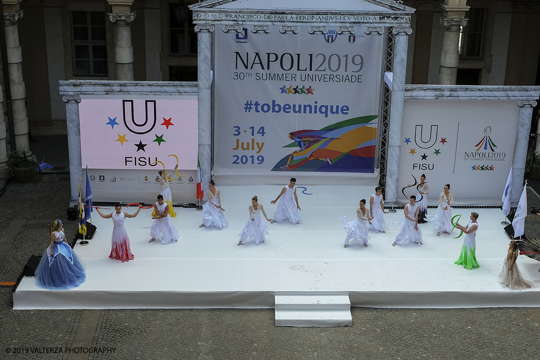 _DSF6126.jpg - 4/06/2019.Torino, Cerimonia di accensione della fiaccola del sapere della 30esima Universiade Estiva Napoli 2019. Nella foto coreografia della cerimonia di presentazione del progetto