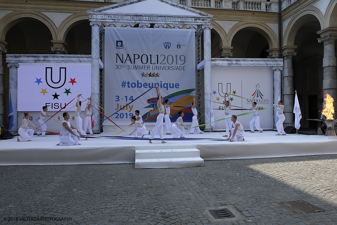 _DSF6328.jpg - 4/06/2019.Torino, Cerimonia di accensione della fiaccola del sapere della 30esima Universiade Estiva Napoli 2019. Nella foto un momento della cerimonia di chiusura della presentazione.