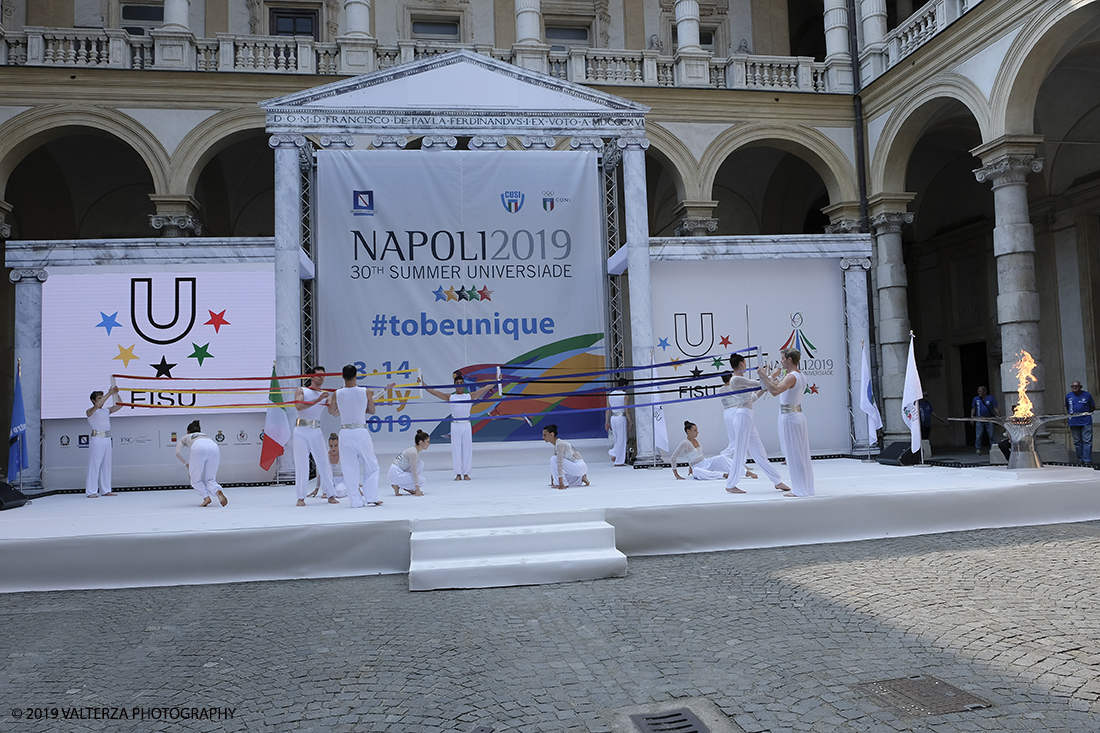 _DSF6351.jpg - 4/06/2019.Torino, Cerimonia di accensione della fiaccola del sapere della 30esima Universiade Estiva Napoli 2019. Nella foto un momento della cerimonia di chiusura della presentazione.