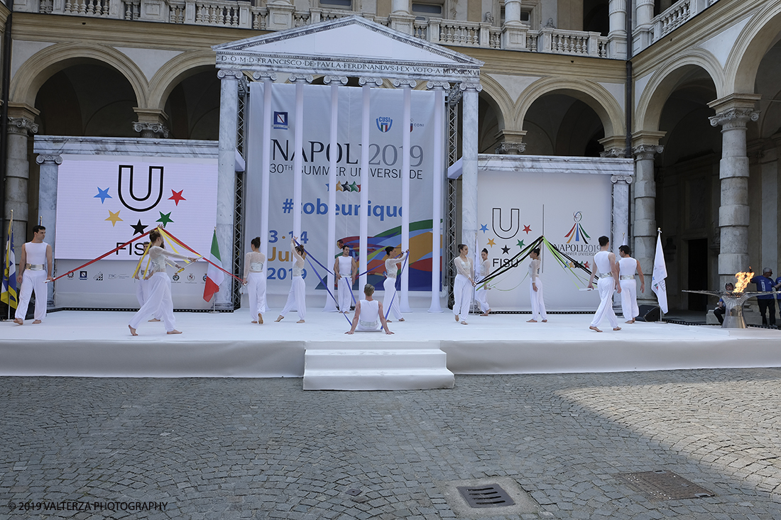 _DSF6369.jpg - 4/06/2019.Torino, Cerimonia di accensione della fiaccola del sapere della 30esima Universiade Estiva Napoli 2019. Nella foto un momento della cerimonia di chiusura della presentazione.