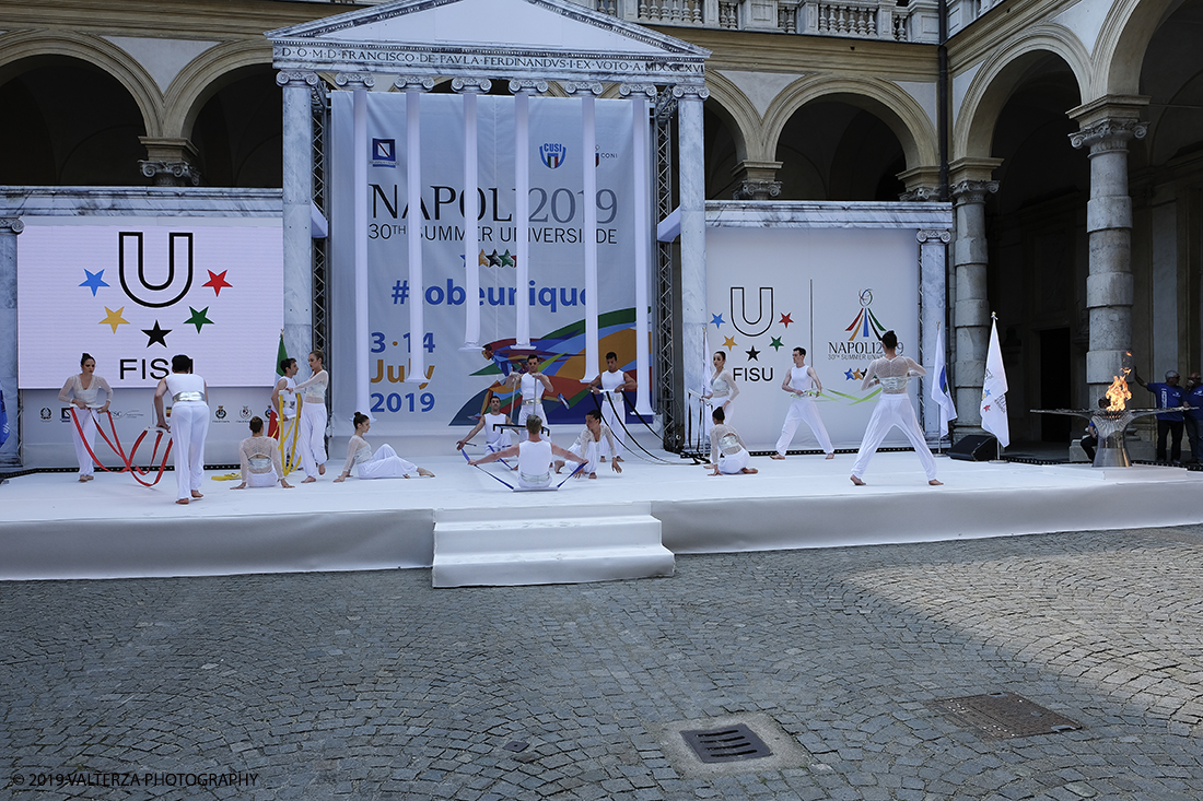 _DSF6374.jpg - 4/06/2019.Torino, Cerimonia di accensione della fiaccola del sapere della 30esima Universiade Estiva Napoli 2019. Nella foto un momento della cerimonia di chiusura della presentazione.