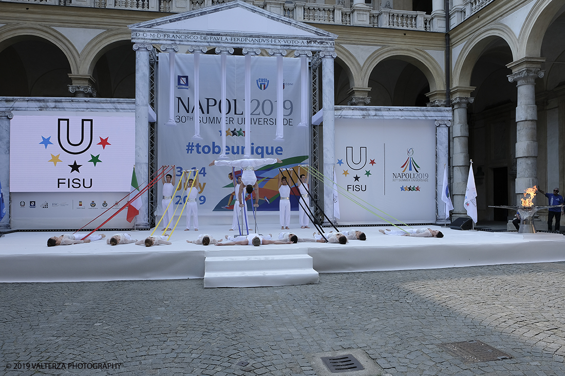 _DSF6379.jpg - 4/06/2019.Torino, Cerimonia di accensione della fiaccola del sapere della 30esima Universiade Estiva Napoli 2019. Nella foto un momento della cerimonia di chiusura della presentazione.