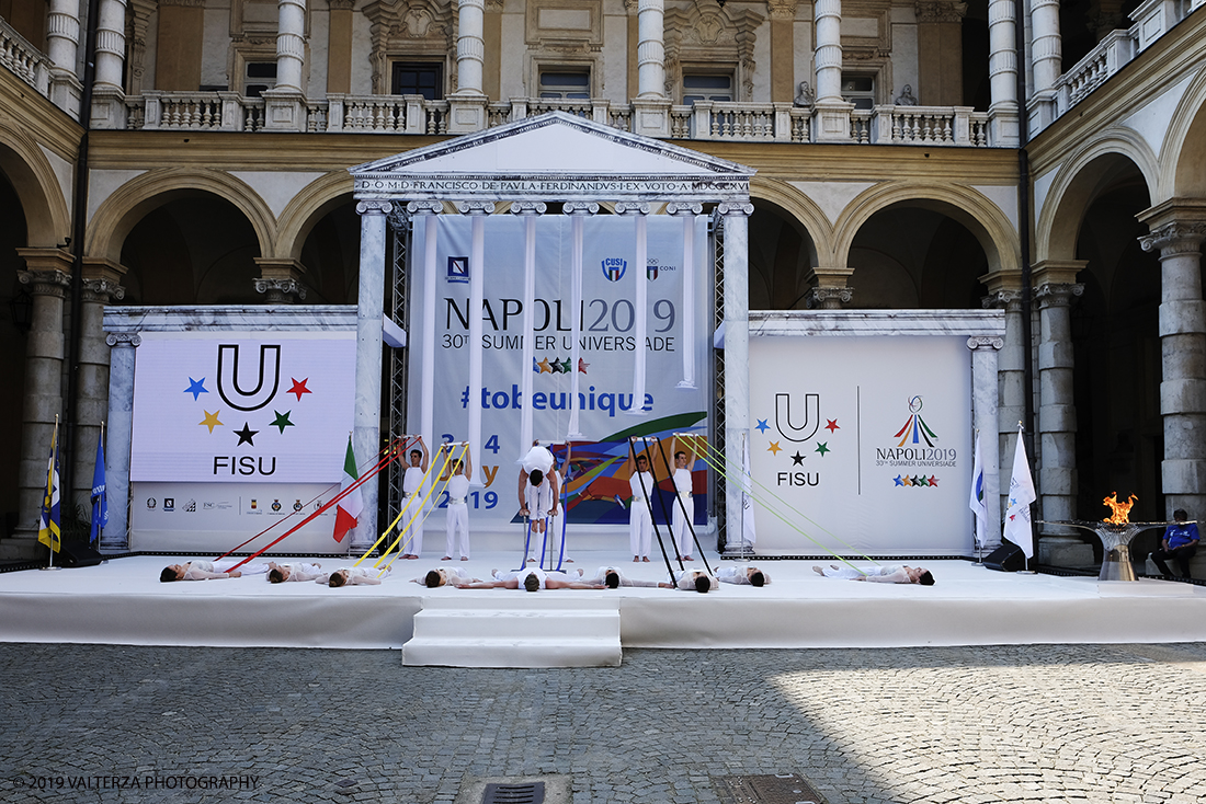 _DSF6387.jpg - 4/06/2019.Torino, Cerimonia di accensione della fiaccola del sapere della 30esima Universiade Estiva Napoli 2019. Nella foto un momento della cerimonia di chiusura della presentazione.