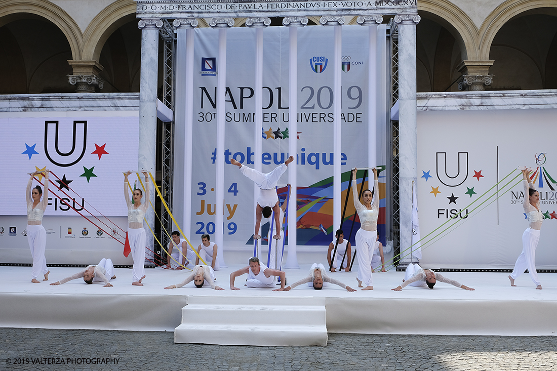 _DSF6398.jpg - 4/06/2019.Torino, Cerimonia di accensione della fiaccola del sapere della 30esima Universiade Estiva Napoli 2019. Nella foto un momento della cerimonia di chiusura della presentazione.