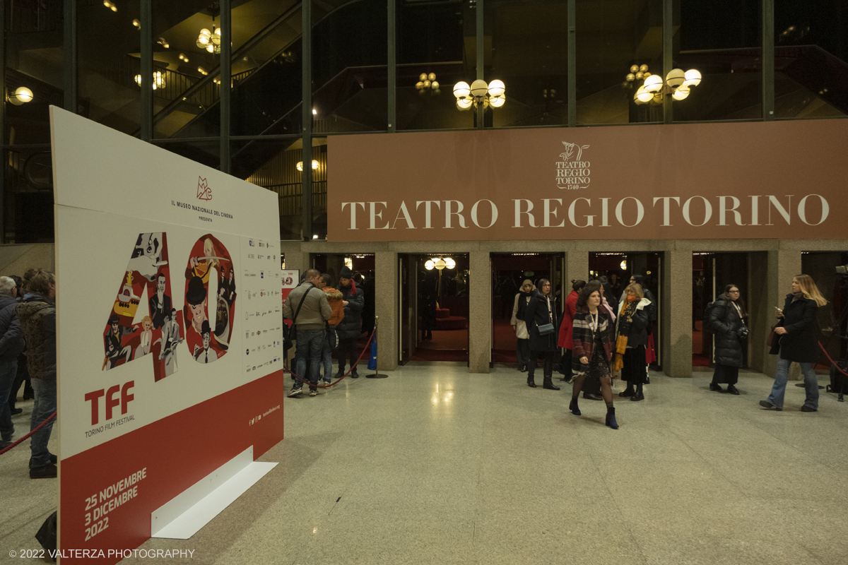 _DSF9232.jpg - 25/11/2022. Torino. Teatro Regio,  l'inaugurazione del 40mo TFF. Nella foto l'ngresso al Teatro Regio