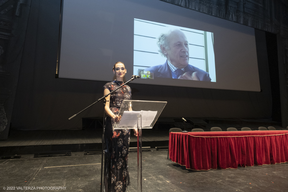 _DSF9244.jpg - 25/11/2022. Torino. Teatro Regio,  l'inaugurazione del 40mo TFF. Nella foto un momento della cerimonia di inaugurazione sul palco del Teatro Regio con la madrina Pilar Fogliati