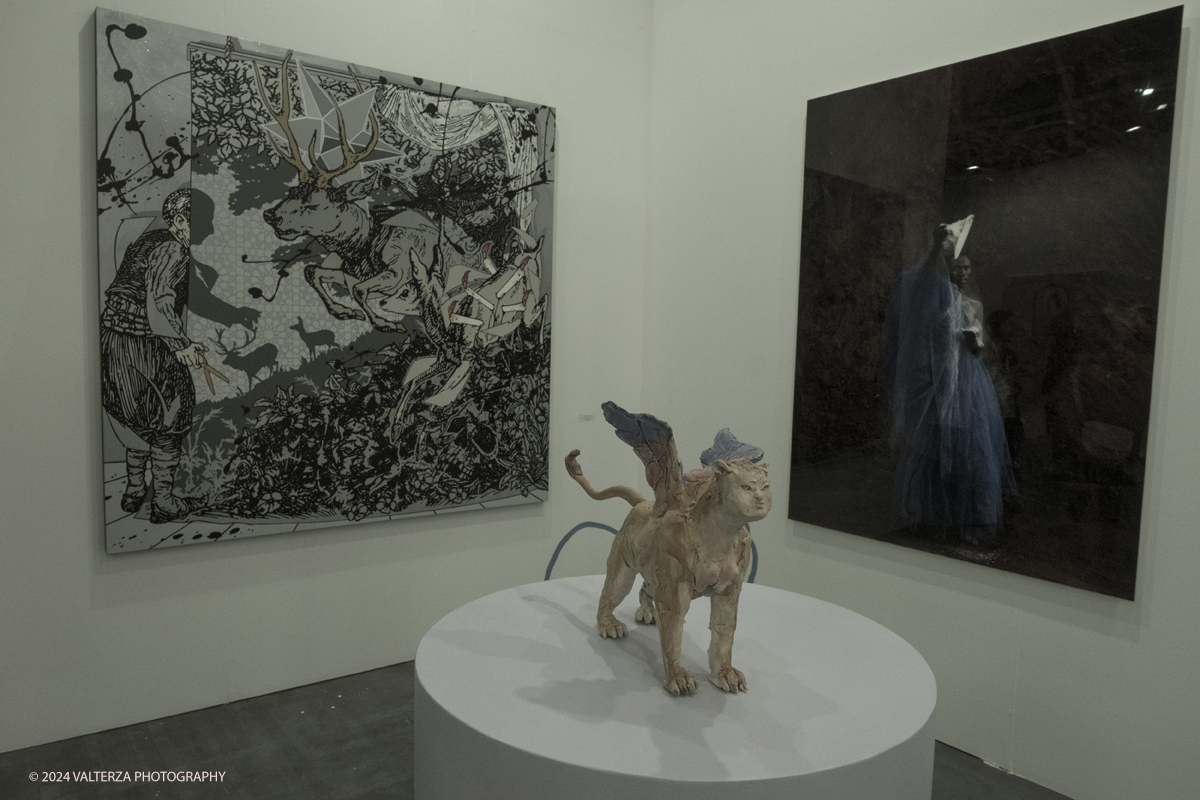 _DSF7800.jpg - Turin. Artissima is Italyâ€™s most important contemporary art fair. In 2024 Artissima welcomes 189 participating Italian and international galleries. The theme of the edition is The Era of Daydreaming. Gallery SimÃ³nd, Torino Italy