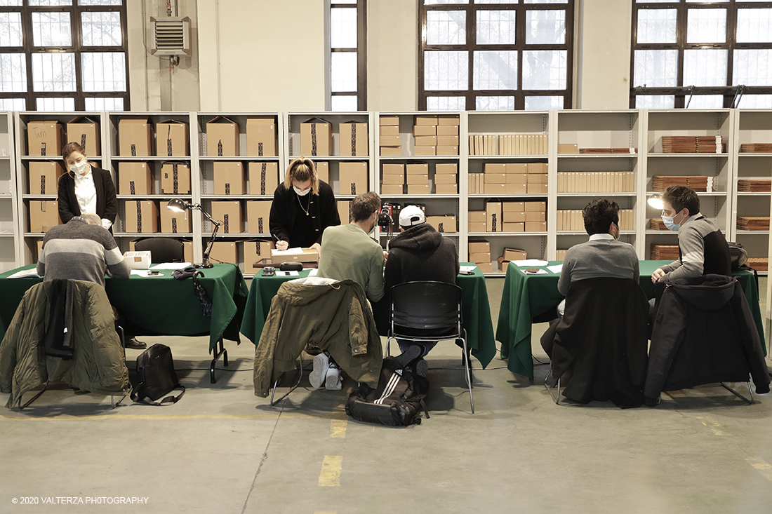 _G3I8129.jpg - 09/12/2020.Torino. . Allâ€™asta numismatica alcune raritÃ  di duemila anni di storia., valore totale di base d'asta piÃ¹ di 2Mil di Euro. . Nella foto il salone con le postazioni per l'accoglienza dei potenziali partecipanti all'asta che desiderano visionare il materiale in anteprima.