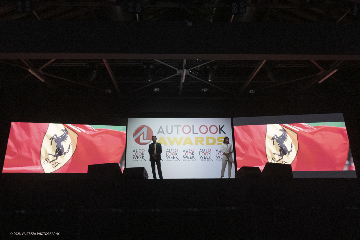 _DSF3798.jpg - 04/09/20223. Torino. Si sono tenuti presso le OGR gli Autolook Awards, le premiazioni dedicate al mondo del motorsport. Nella foto mmagini di introduzione al premio Endurance assegnato alla Ferrari