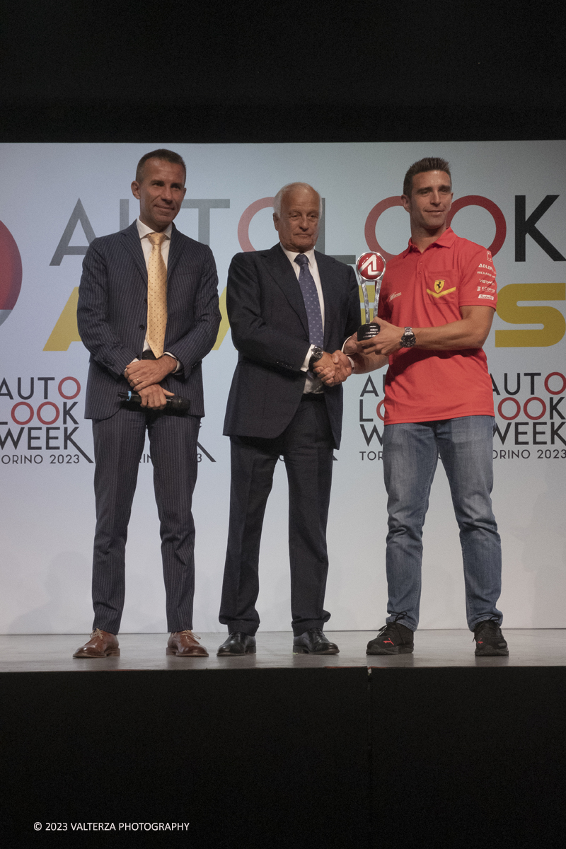 _DSF3818.jpg - 04/09/20223. Torino. Si sono tenuti presso le OGR gli Autolook Awards, le premiazioni dedicate al mondo del motorsport. Nella foto Andrea Levy, Piergiorgio Re e Alessandro Pier Guidi