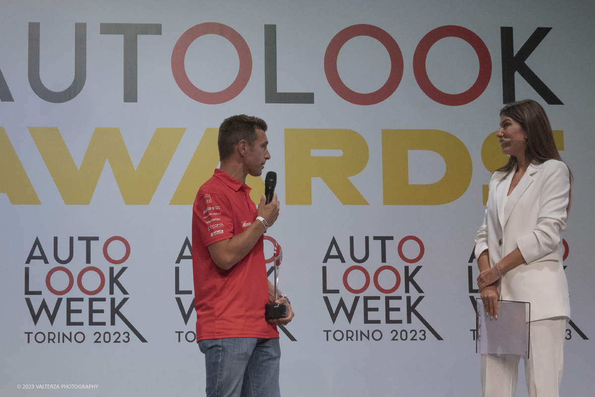 _DSF3840.jpg - 04/09/20223. Torino. Si sono tenuti presso le OGR gli Autolook Awards, le premiazioni dedicate al mondo del motorsport. Nella foto Federica Masolin intervista Alessandro Pier Guidi