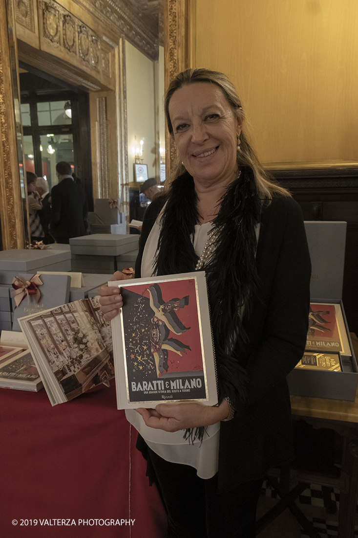 _DSF2768.jpg - 29/10/2019. Torino. Da oggi in libreria â€œUna grande storia del gusto a Torinoâ€� edito da Rizzoli. Un omaggio a Torino, alla grande tradizione di eccellenza cioccolatiera e dolciaria dell'azienda e del fermento culturale di cui Ã¨ sempre stato testimone il CaffÃ¨ Baratti & Milano di Piazza Castello e della Galleria Subalpina! Nella foto Paola Gribuado Presidente dell'Accademia Albertina ed autrice della prefazione del libro.