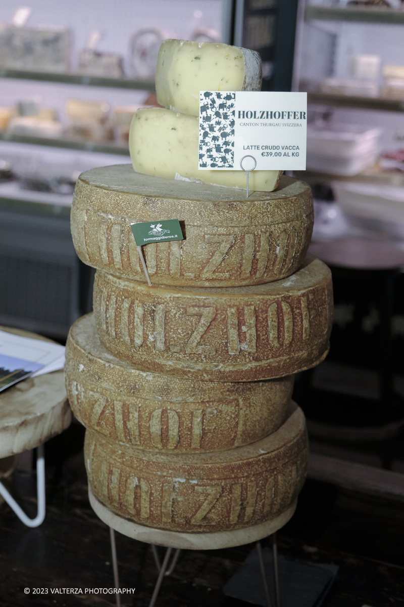 _DSF5481.jpg - 17/09/2023. Bra (CN). I formaggi piemontesi a Cheese 2023. Nella foto formaggi al latte crudo prodotti od affinati dall'azienda La Casera. Il Valtellina Casera Ã¨ un formaggio a Denominazione di Origine Protetta che ha ottenuto il riconoscimento in sede europea