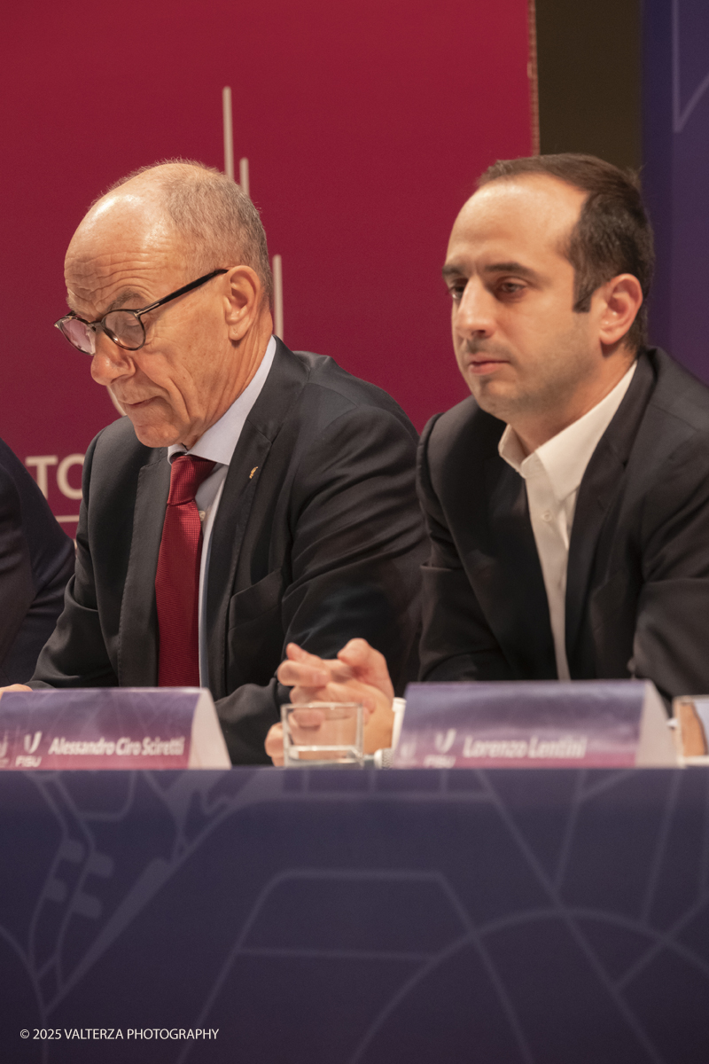 _DSF3740.jpg - 12)01/2025. Torino. FISU World University GamesOpening Press Conference. Nella foto Leonz Eder â€“ FISUâ€™s President, Alessandro Ciro Sciretti â€“ President of Organising Commitee Torino 2025