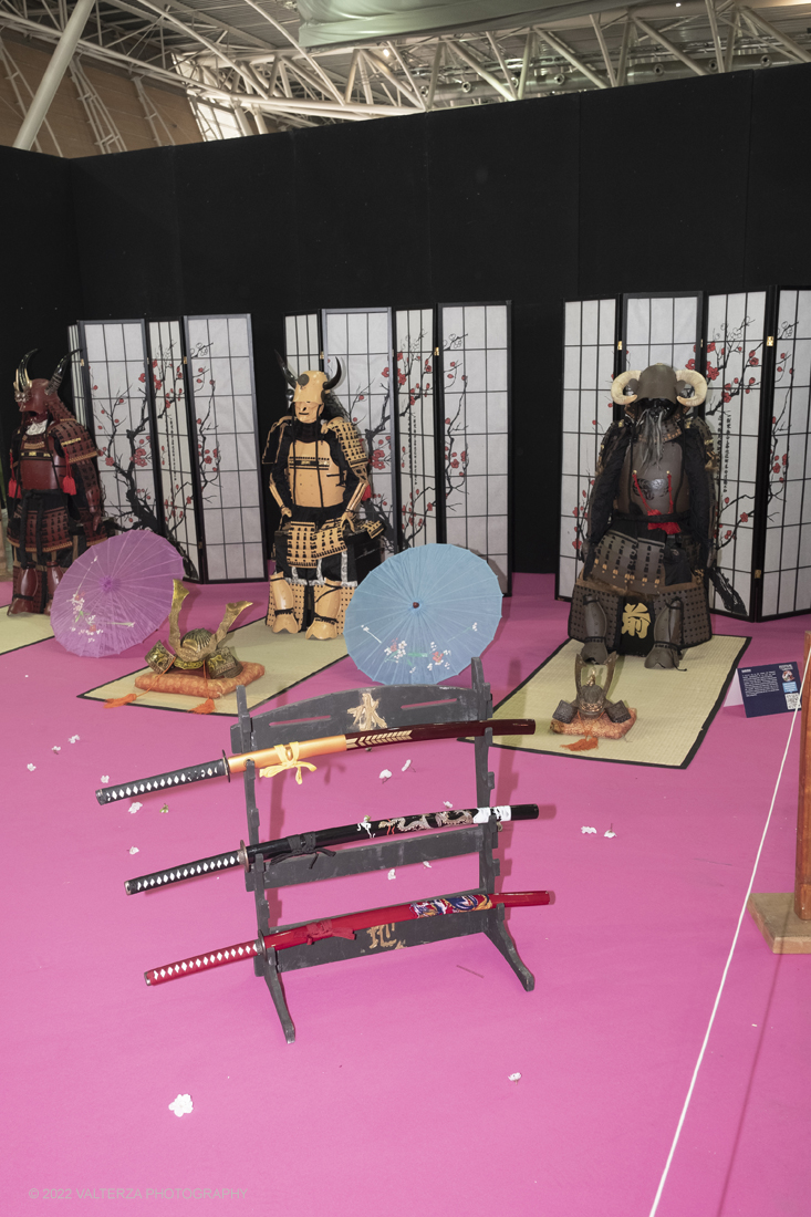 _DSF9894.jpg - 19 e 26 Marzo 2022. Torino. Festival dell'Oriente, le mostre dedicate al Giappone. Nella foto la mostra dedicata ai Samurai con le loro armature, elmetti e spade (Katane)