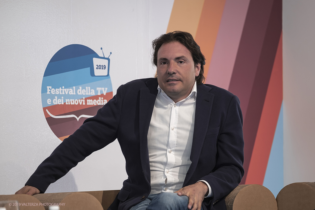 _DSF5255.jpg - 04/05/2019. Dogliani 2-5Maggio. Festival della TV avente come tema#percezioni, 4 giorni di dialoghi, confronti sguardi verso il mondo di domani. Nella foto partecipanti all'incontro "Road to Tokyo 2020. Eurosport e l'esperienza olimpica.", Massimiliano Ambesi