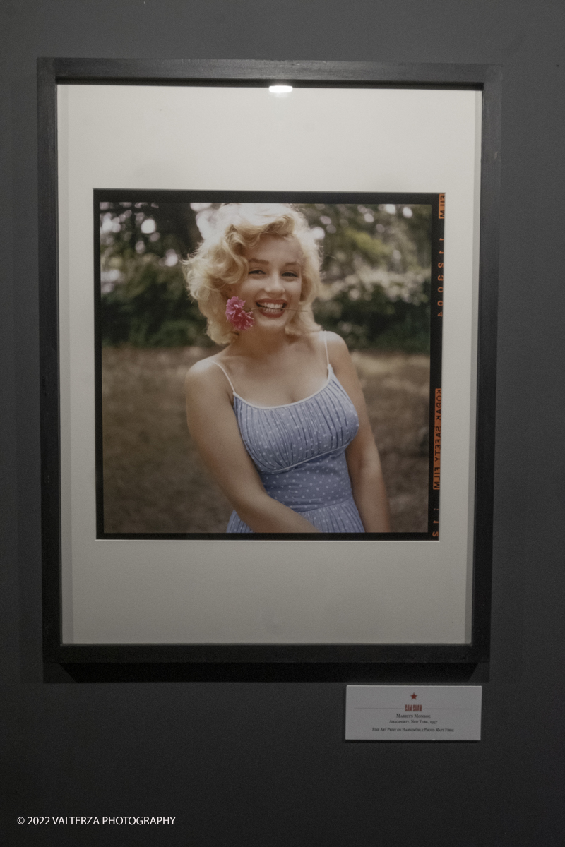 _DSF9995.jpg - 01/07/2022. Torino. A sessantâ€™anni dalla morte della Monroe, una mostra-evento con memorabilia originali, in parte esposti in anteprima mondiale e le fotografie , scattate dal fotografo,suo amico storico ,Sam Shaw. Nella foto Marrilyn, Amagansett, New York