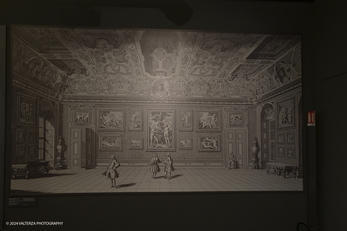 _DSF4028.jpg - 11/04/2024. Torino.  Al secondo piano della Galleria Sabauda ha aperto al pubblico  il nuovo allestimento della prestigiosa collezione del principe Eugenio di Savoia Soissons, insieme ai capolavori dei maestri primitivi nordici, alle raccolte di pittura fiamminga e olandese del Seicento provenienti dagli acquisti effettuati a piÃ¹ riprese dai Savoia tra il XVII e il XIX secolo. Nella foto rappresentazione dell' ambiente all'epoca