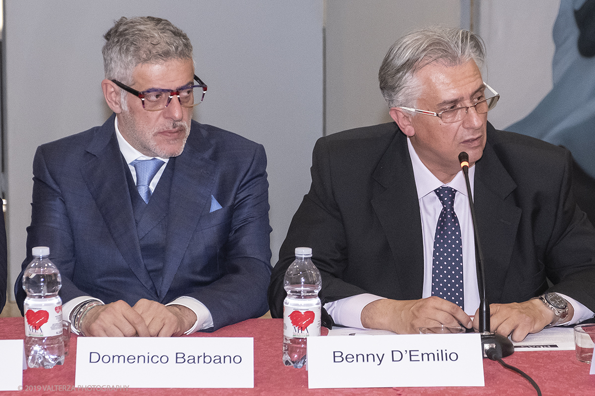 DSCF5905.jpg - 14/05/2019. Torino. HOAS â€“ History Of A Style SARÃ  una kermesse di eventi Fashion dove lâ€™abito, lâ€™arte e la manifattura verranno celebrati in modo inedito e contemporaneo. Nella foto un intervento di Benny d'Emilio con Domenico Barbano