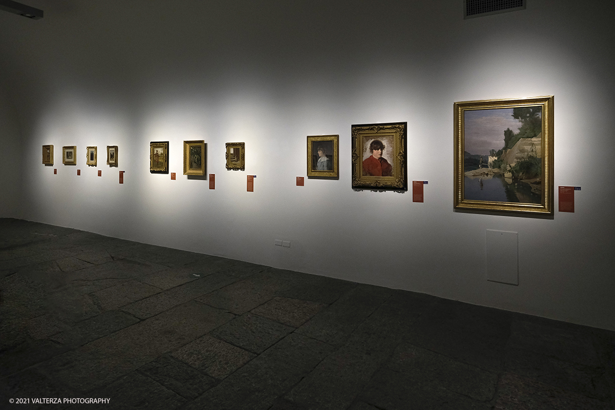 _DSF8725.jpg - 23/02/2021. Bard (Aosta). Il Forte di Bard apre la sua stagione artistica con una grande mostra sui Macchiaioli comprendente 80 opere. Nella foto un allestimento della mostra