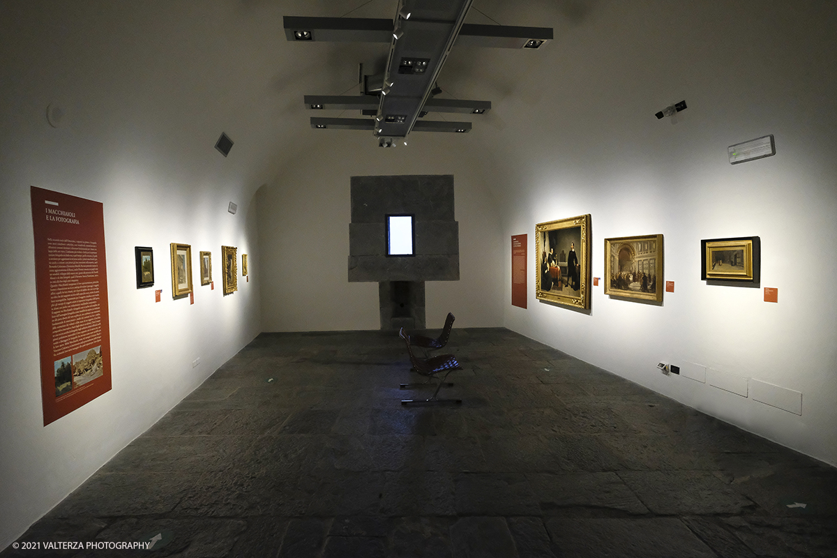 _DSF8890.jpg - 23/02/2021. Bard (Aosta). Il Forte di Bard apre la sua stagione artistica con una grande mostra sui Macchiaioli comprendente 80 opere. Nella foto un allestimento della mostra