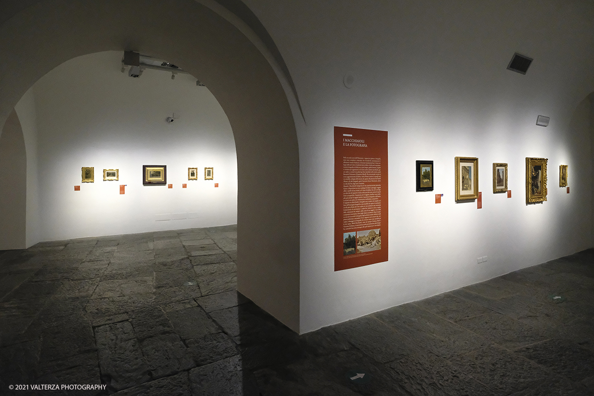 _DSF8901.jpg - 23/02/2021. Bard (Aosta). Il Forte di Bard apre la sua stagione artistica con una grande mostra sui Macchiaioli comprendente 80 opere. Nella foto un allestimento della mostra