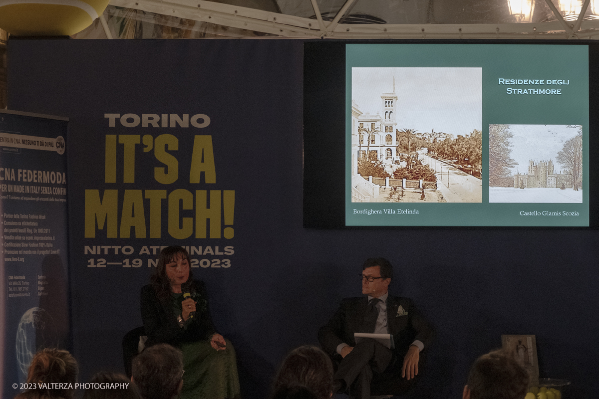 _DSF9592.jpg - 18/11/2023. Torino. Presentazione a Casa Tennis del libro. Il Tennis a Bordighera dal 1878 ad oggi.  Il primo circolo in Italia, la nascita della racchetta SIRT e il Centro Piatti a cura di Merello Gisella. Nella foto un momento della presentazione , le residenze dei conti  di Strathmore a Bordighera , dove diedero vita al primo club di tennis ed in Scozia