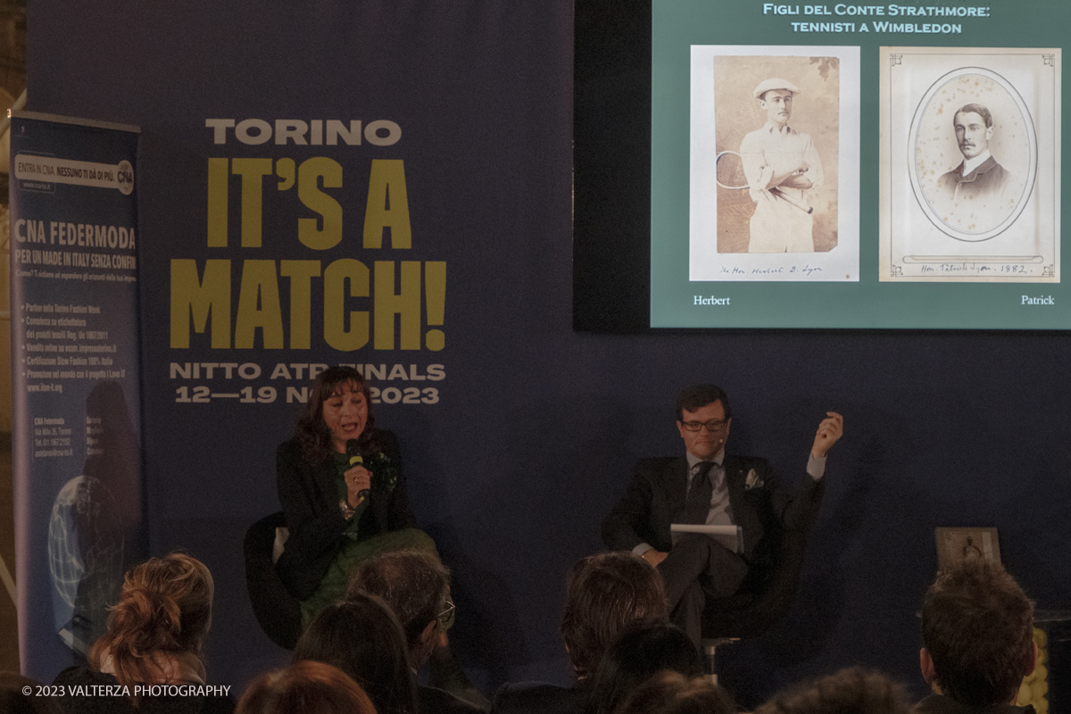 _DSF9607.jpg - 18/11/2023. Torino. Presentazione a Casa Tennis del libro: Il Tennis a Bordighera dal 1878 ad oggi.  Il primo circolo in Italia, la nascita della racchetta SIRT e il Centro Piatti a cura di Merello Gisella. Nella foto  i figli del Conte dei conti  di Strathmore tennisti a Wimbledon ed a Bordighera