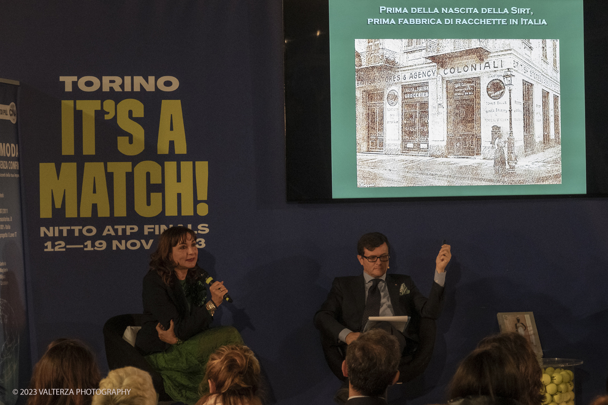 _DSF9670.jpg - 18/11/2023. Torino. Presentazione a Casa Tennis del libro. Il Tennis a Bordighera dal 1878 ad oggi.  Il primo circolo in Italia, la nascita della racchetta SIRT e il Centro Piatti a cura di Merello Gisella. Nella foto un momento della presentazione del libro