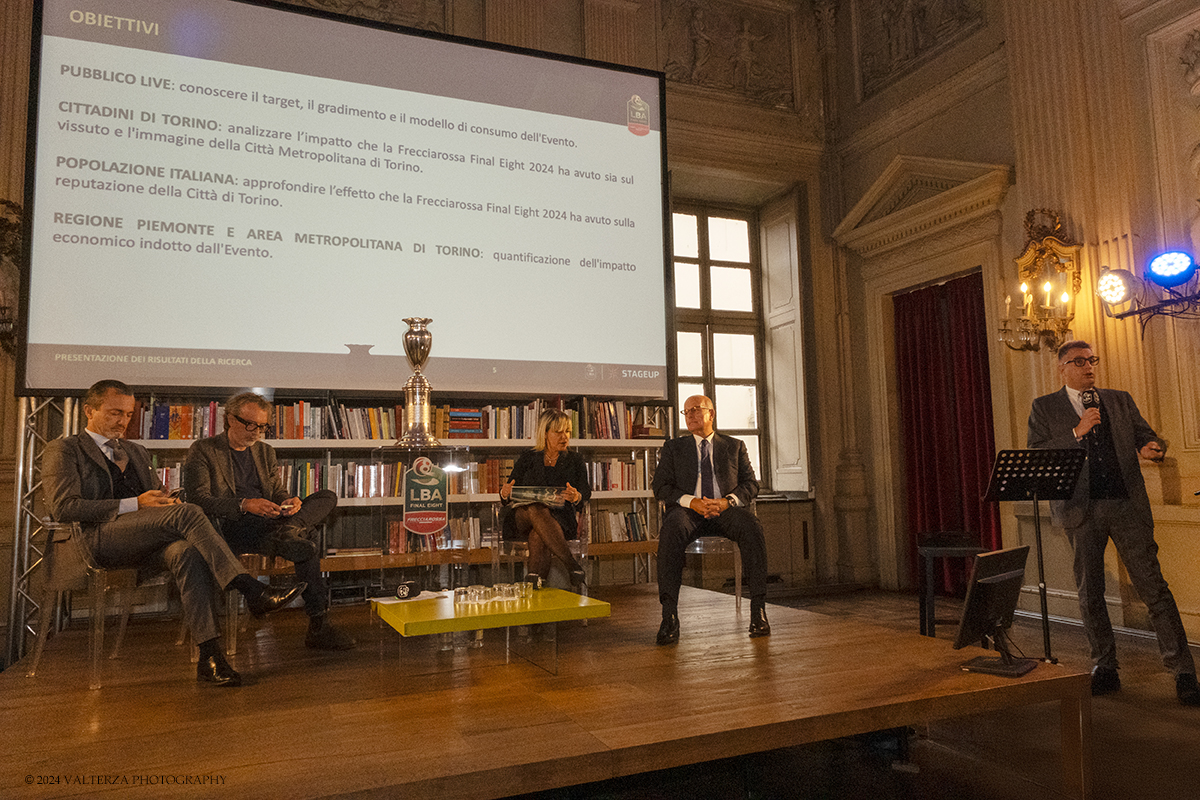 _DSF6971.jpg - 03/10/2024. Torino.  Presso il â€œCircolo dei Lettoriâ€� di Torino Ã¨ stata presentata la ricerca di LBA e StageUp su "Gli impatti economici e reputazionali generati dalla Frecciarossa Final Eight 2024 di Torino".  Nella foto un momento della presentazione dei risultati della ricerca