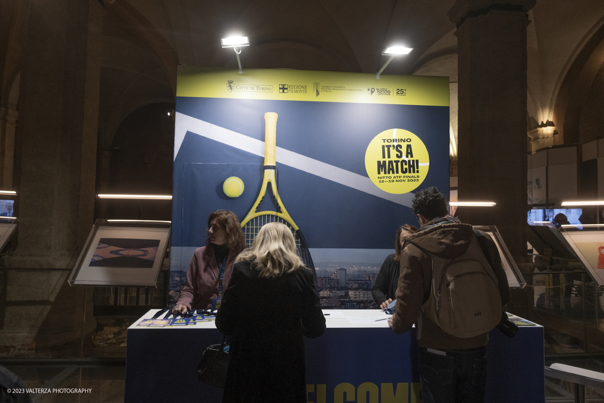 _DSF4808.jpg - 10/11/2023. Torino. Con il taglio del nastro alla presenza delle autoritÃ , oggi in piazza Castello sono stati ufficialmente inaugurati gli spazi di Casa Tennis, Casa Gusto e Casa Media. Nella foto interno di Casa Media