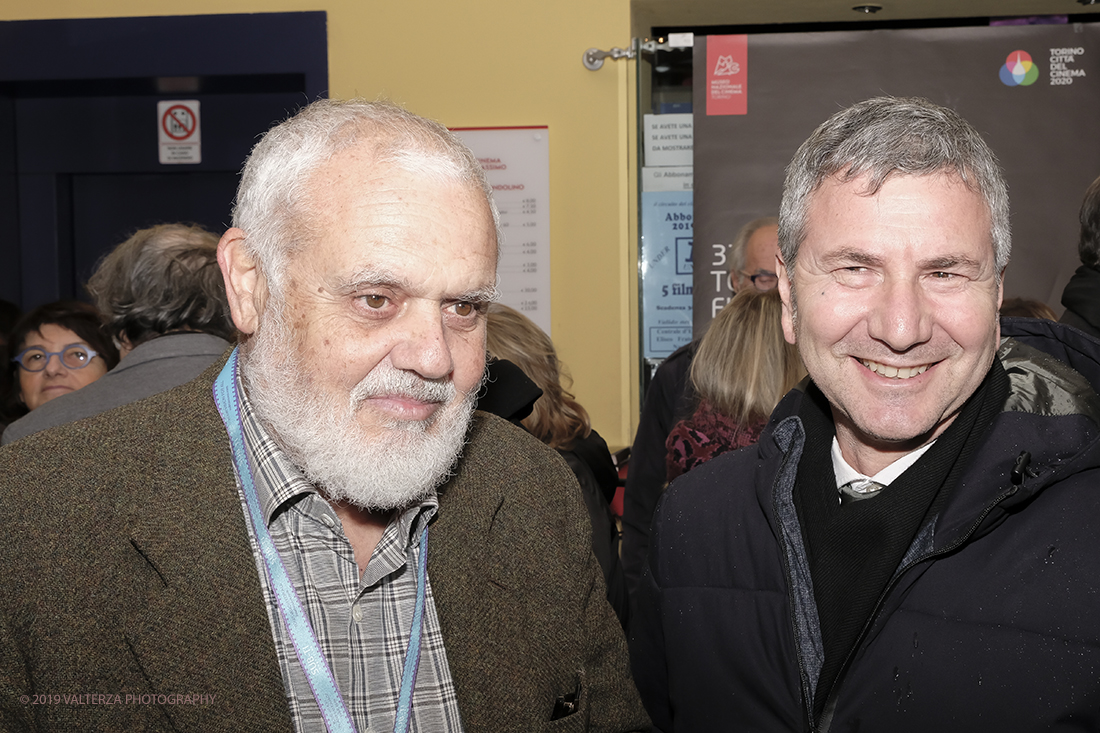 _DSF5165.jpg - 22/11/2019.Torino. Al via la 37ma edizione del Tff con un programma dedicato soprattutto all'horror. Nella foto il regista Marco Tullio Giordana ed il Direttore del Museo del Cinema Domenico De Gaetano