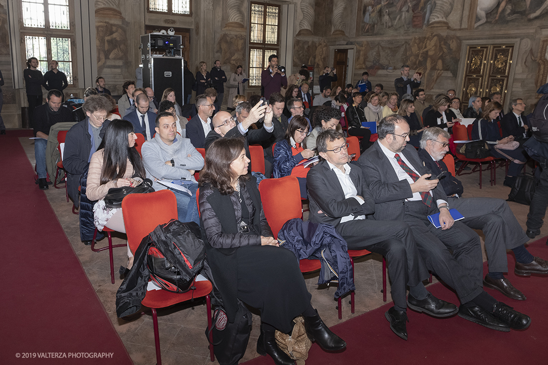 DSCF5996.jpg - 20/05/2019. Torino. A poco piÃ¹ di un mese dallâ€™inizio (24-30 giugno 2019), i promotori dellâ€™Italian Tech Week presentano alla stampa i contenuti dellâ€™iniziativa. Nella foto il salone d'onore del Castello del Valentino affollato di partecipanti alla conferenza.