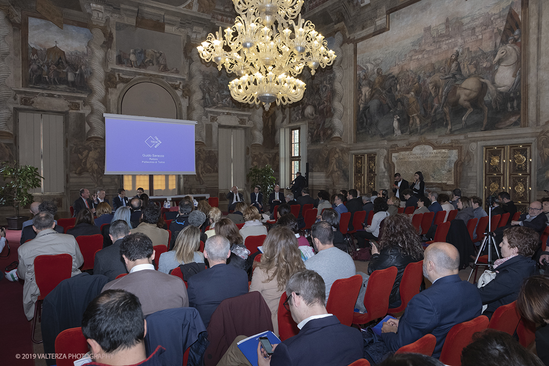 DSCF6012.jpg - 20/05/2019. Torino. A poco piÃ¹ di un mese dallâ€™inizio (24-30 giugno 2019), i promotori dellâ€™Italian Tech Week presentano alla stampa i contenuti dellâ€™iniziativa. Nella foto il salone d'onore del Castello del Valentino affollato di partecipanti alla conferenza.