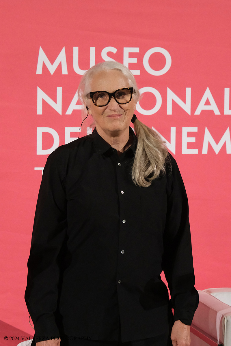 _DSF6556.jpg - 02/10/2024. Torino. La regista Jane Campion due volte vincitrice dellâ€™Oscar per Lezioni di piano e Il potere del cane ha ricevuto il Premio Stella della Mole  al Museo Nazionale del Cinema. Nella foto Jane Campion