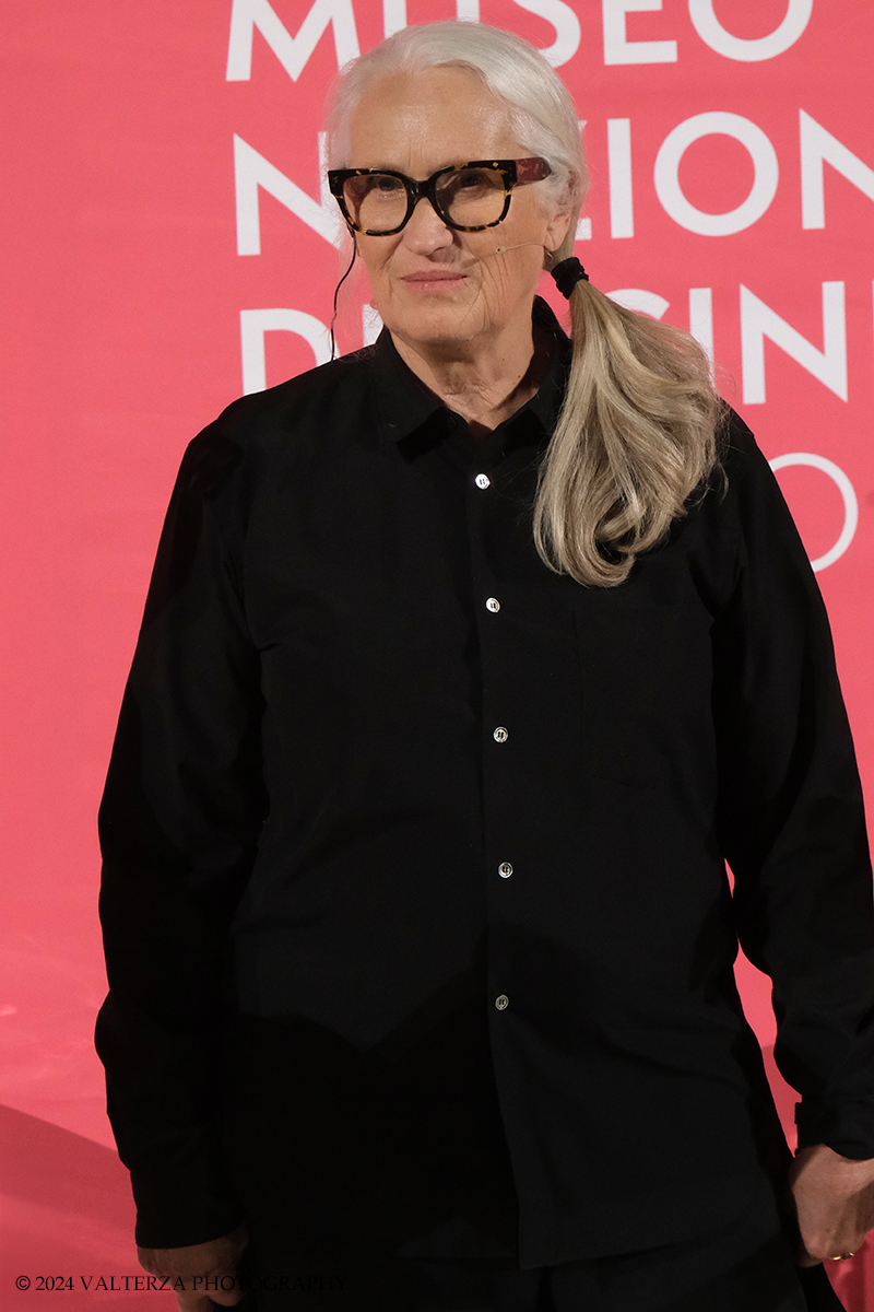 _DSF6570.jpg - 02/10/2024. Torino. La regista Jane Campion due volte vincitrice dellâ€™Oscar per Lezioni di piano e Il potere del cane ha ricevuto il Premio Stella della Mole  al Museo Nazionale del Cinema. Nella foto Jane Campion